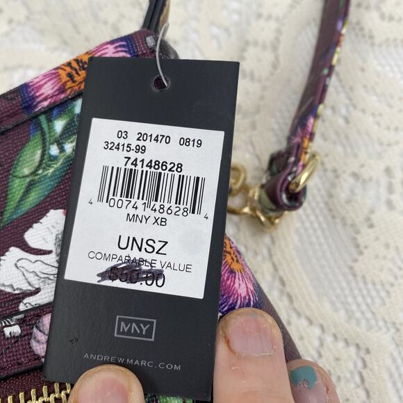 Andrew Marc New York Women’s Purple Floral Purse Handbag NWT - Picture 6 of 13